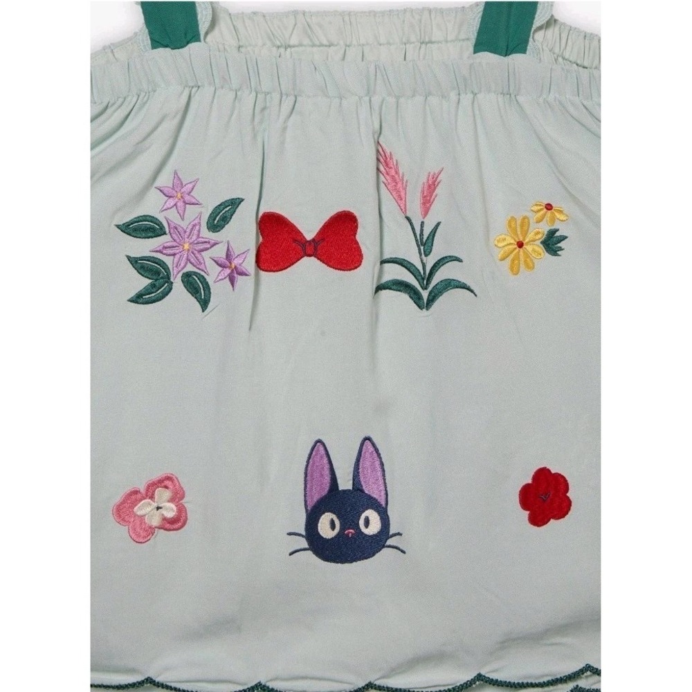 NEW Studio Ghibli Kiki's Delivery Service Embroidered Floral Tank Top Size Small - Picture 4 of 5